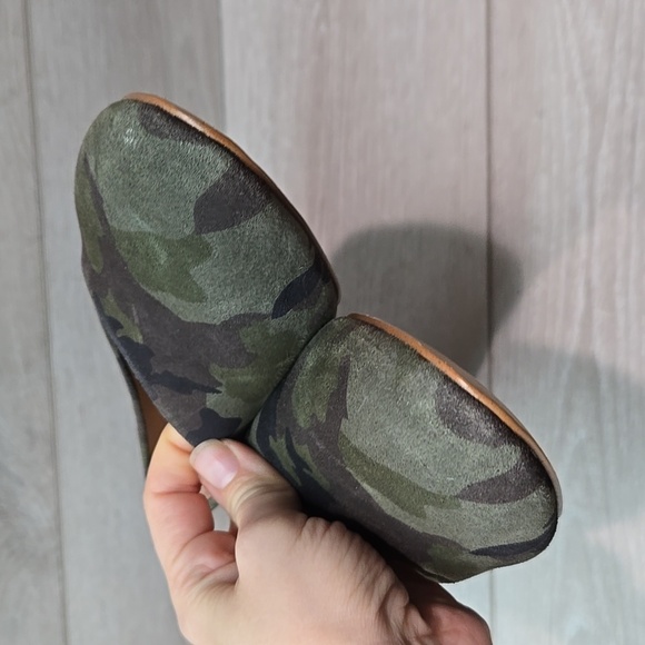Anthropologie 1.state Women Bennie Leather camo Loafer Slip on shoes sz 9M - Picture 4 of 12
